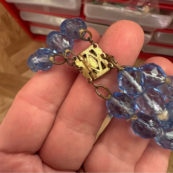 Vintage Beaded Three Strand Necklace - Picture 3 of 5